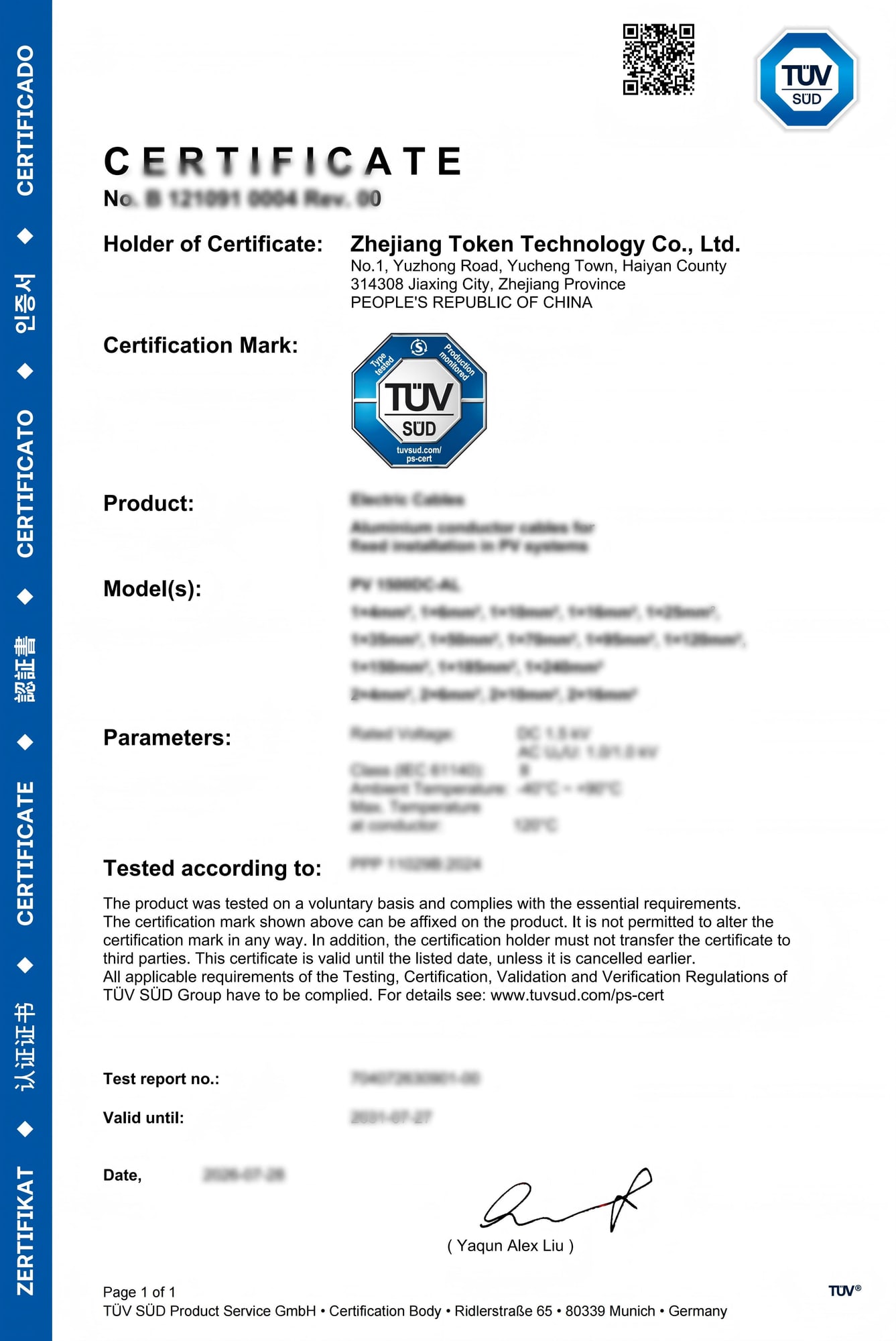 Cost‑Effective Pick | TKG New Aluminum‑Alloy New‑Energy Cables Awarded Authoritative Certification